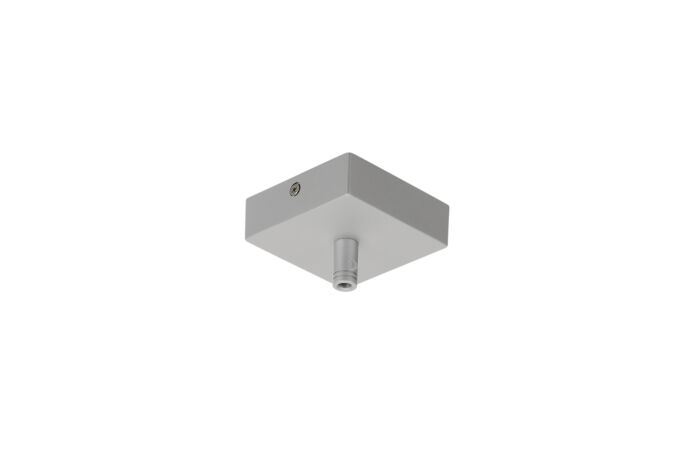 SLV Rozeta stropní pro GLENOS 8,5x8,5x2,7 cm, s odlehčovacím profilem stříbrná
