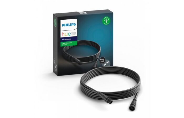 HUE Kabel prodlužovací 2,5m T-rozbočovač nízkonapěťový IP67 černá