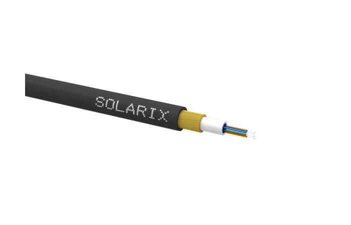 SOLARIX Zafukovací kabel MINI Solarix 4VL 9/125 2.7mm HDPE Fca černý SXKO-MINI-4-OS-HDPE