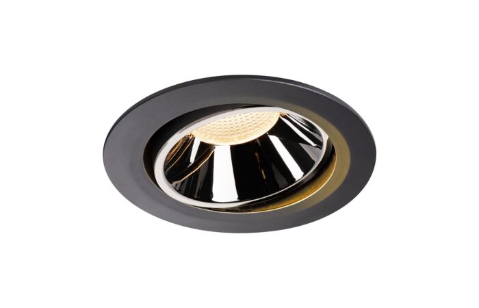 SLV Svítidlo LED NUMINOS® MOVE DL XL, vnitřní zápustné stropní černá/chrom 2700 K 40° otočné a výkyvné
