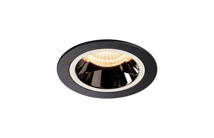 SLV Svítidlo LED NUMINOS® DL M, vnitřní zápustné stropní černá/chrom 2700 K 20°