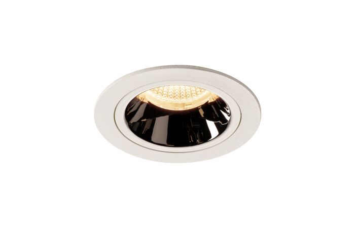 SLV Svítidlo LED NUMINOS® DL M, vnitřní zápustné stropní bílá/chrom 2700 K 40°