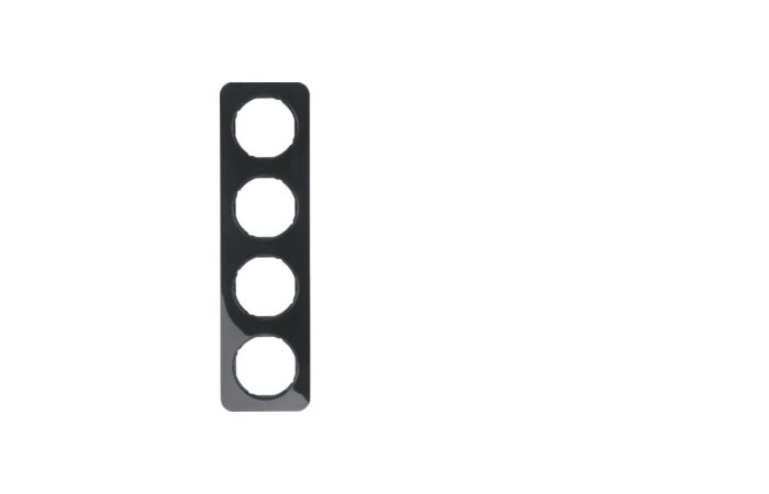 Rámeček 4-násobný, Berker R.1, černá, le