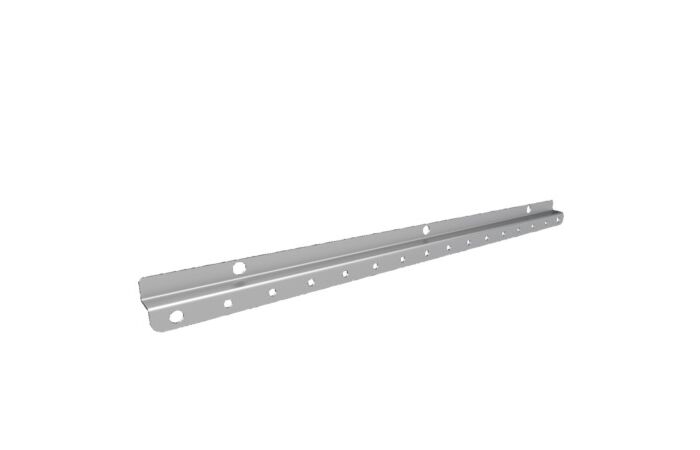 Montážní děrovaná lišta pro dělené dveře
