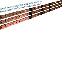 Cu sběrna 40x10mm, 1440mm, pro 6 polí, 3