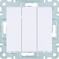 HAGER Spínač LUMINA WL0070 3-pólový 10A 250V IP20 bílá lesk