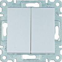 HAGER Spínač LUMINA WL0042 řazení 5 10A 250V sériový IP20 stříbrná mat