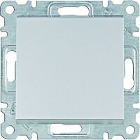 HAGER Spínač LUMINA WL0112 1-pólové řazení 1/0 10A 250V IP20 stříbrná mat