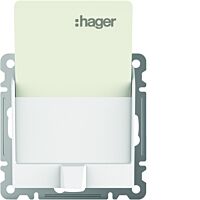 HAGER Spínač LUMINA WL0510 hotelové karty bílá lesk