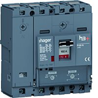Kompaktní jistič h3+ P160 TM 25 kA, 4-pó