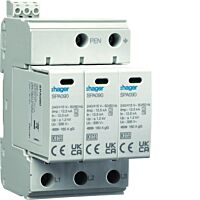 HAGER Svodič SPN900 přepětí T1+T2 TN-C
