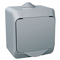 SCHNEIDER Zásuvka CEDAR WDE000641 jedn.šedá IP44