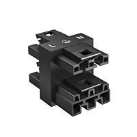 OBO BETTERMANN Rozbočovací prvek, 3P, 1E/3A,typ WINSTA® MIDI, 25A/250V 46x30x33, černá Polyamid, PA typ VB3-WIN 3P