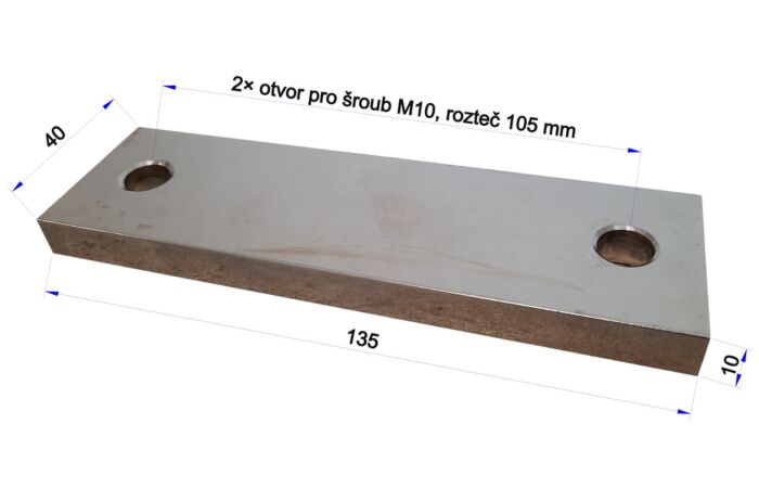 MT Cu pas 40x10x135 mm (pro CLA 2 - náhrada CLA 1.2)