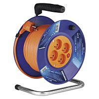 EMOS Přívod prodlužovací 20m zásuvky 4x 230V/10A s bubnem IP20 oranžová (H05VVF3G 3x1,0)