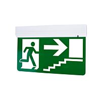 PANLUX Svítidlo LED EUROPA KOMPLET schody nahoru 2W 60lm 6000K 3h nouzové IP20