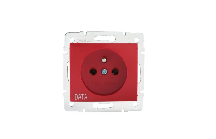DOMO Zásuvka samostatná DATA - červená