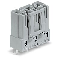 WAGO Konektor 770-853/062-000 na desky plošných spojů Rovné provedení 3pólová, šedá