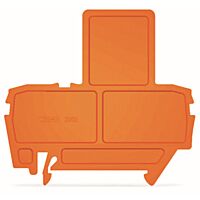 WAGO Deska 2002-992 koncová pro pojistkové svorky 2mm, oranžová
