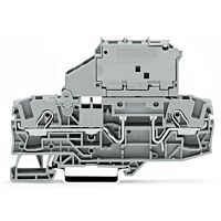 WAGO Svorka 2006-1631 2vodičová pojistková S výklopným držákem pojistek pro trubičkové pojistky 1/4 × 1 1/4 mm, šedá