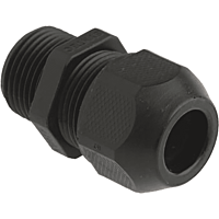 AGRO Kabelová vývodka Syntec, plastová, černá, závit M25 x 1,5, pro průměr kabelu 5,0 až 11,0 mm, délka závitu 15 mm
