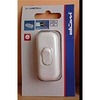 DUWI Spínač 250V 6A šňůrový průběžný bílý