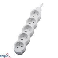 BEMKO Přívod prodlužovací 5m 5zásuvka 250V/16A IP20 bílá