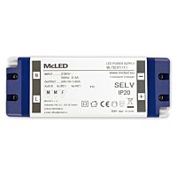 MCLED Napaječ LED 24V/1,65A ML-732.071.11.1 IP20, plastové provedení se svorkovnicí
