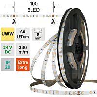 MCLED Pásek LED SMD2835 UWW, 60LED/m, 4,8W/m, DC 24V, 330lm/m, CRI90, IP20, 8mm, 50m