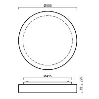 OSMONT Svítidlo LED ELSA5 1L19C07BT16/626 36W 3270lm 4000K ø 500mm přisazené, DALI IP44 bílá