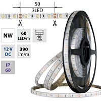 MCLED Pásek LED SMD2835 NW, 60LED/m, 4,8W/m, DC 12V, 390lm/m, CRI90, IP68, 10mm, 5m