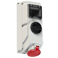 zásuvka nástěnná 5-pólová, 32A / 400V 6h