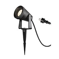 SLV Svítidlo SAMRINA SP single 7W GU10 QPAR51 typ reflektor s bodcem IP65 černá