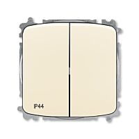ABB TANGO 3559A-A52940 C Spínač dvojitý střídavý, s krytem, řazení 6+6, IP44 slonová kost