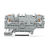 WAGO Svorka 2202-1901 2vodičová průchozí s ovládacím tlačítkem 2,5 mm², šedá