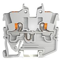 WAGO Svorka 2250-1201 2vodičová průchozí Mini s ovládacím tlačítkem 1 mm², šedá