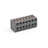 WAGO Svorka 252-307 2vodičová pružinová Tlačítko PUSH WIRE®, šedá