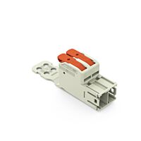 WAGO Konektor 832-1202/332-000 1vodičový s pájecími piny Páčka Push-in CAGE CLAMP®, šedá