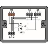 WAGO Krabice 899-632/103-000 Distribuční Zapojení s nárazovým proudovým relé 2 vstupy, černá