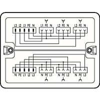 WAGO Krabice 899-681/144-000 Distribuční Trojfázový na střídavý proud (400 V / 230 V) 2 vstupy, bílá