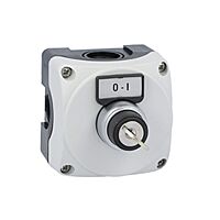 LOVATO Skříň LPZP1B8302 kompletní ovládací s otočným spínačem s klíčem, 1zap + 1vyp kontakt, "O-I"