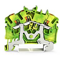 WAGO Svorka 2202-6307 3vodičová pro ochranný vodič s ovládacím tlačítkem 2,5 mm², zelenožlutá