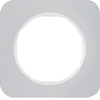 Rámeček BERKER 10112174 R.1 alu/bílá