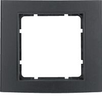 Rámeček 1-násobný, Berker B.3, Alu, čern