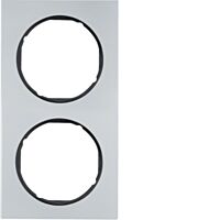 Rámeček 2-násobný, Berker R.3, alu/černá