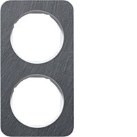 Rámeček 2-násobný, Berker R.1, černá bři