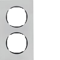 Rámeček, 2-násobný, Berker R.8, nerezová