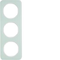 Rámeček BERKER 3-násobný R.1 sklo bílá