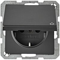 Zásuvka, SCHUKO, 16 A, 250 V~ s víčkem,
