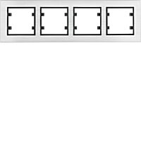 HAGER Rámeček LUMINA Passion WL9242 4násobný vodorovný IP20 hliník stříbrná